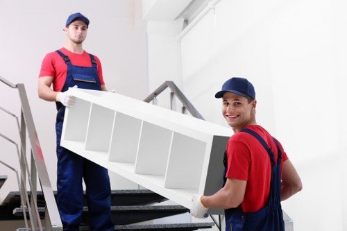 Protective wrapping and lifting equipment used for a piano removal
