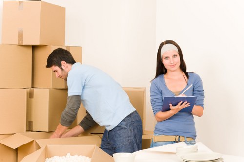 Removal van preparing for a Beckenham student move