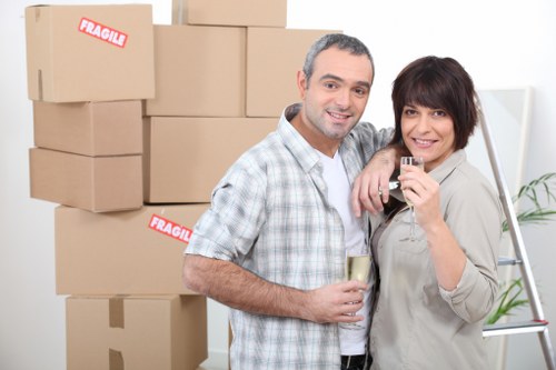 Removal truck handling furniture transport around Beckenham
